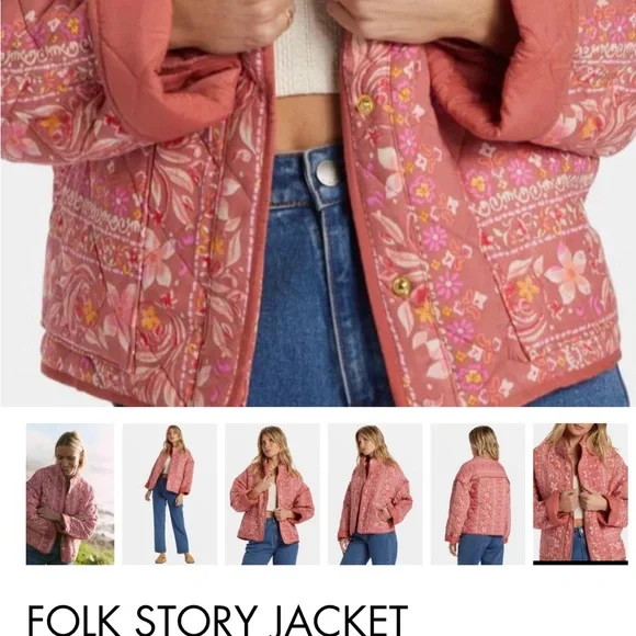 Floral Quilted Jacket - Pink - Picture 10 of 10